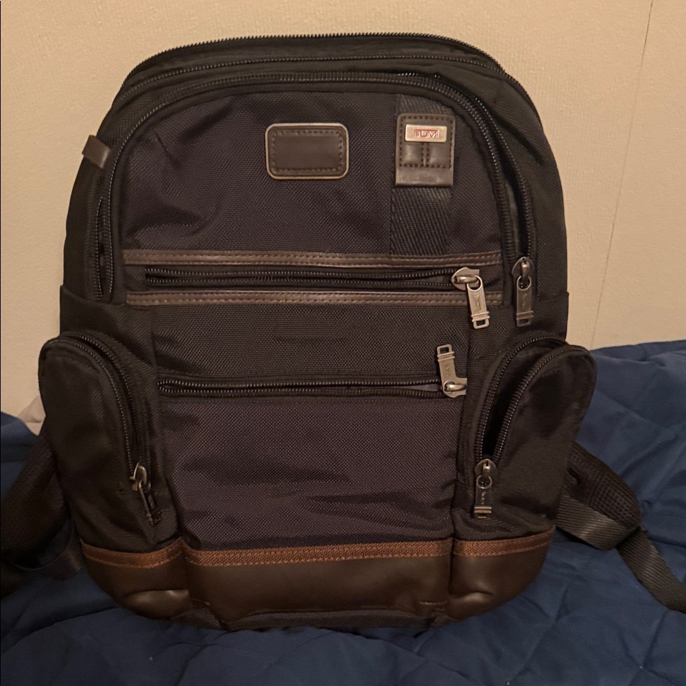 Tumi Navy and Brown Men's Backpack